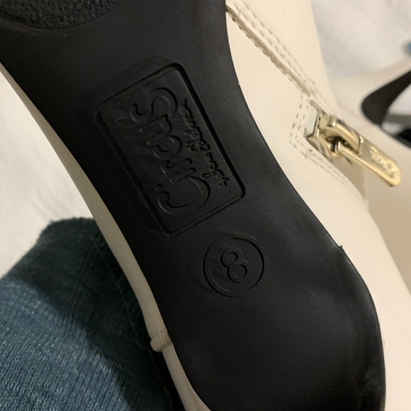 Circus Sam Edelman White Booties Kitten Heel 8 - Picture 13 of 14